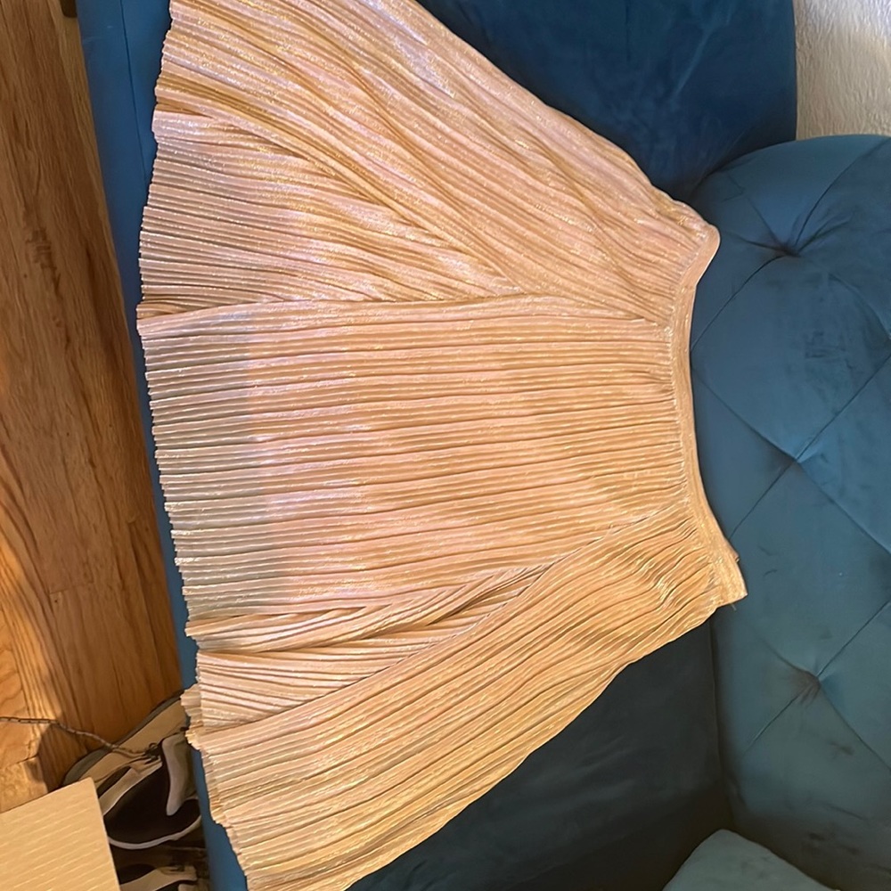 Fun fabulous rose gold skirt